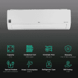 LG  Inverter Split A C | RS-Q24ENXE | 2 Ton/3 Star | White
