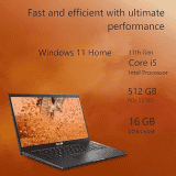 ASUS Thin and Light Laptop | X1400EA-EK543WS | Intel Core i5 11th Gen 1135G7 | 16 GB/512 GB SSD/Windows 11 Home | 14 inch/1.60 Kg/With MS Office | Indie Black
