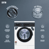 IFB Fully Automatic Front Load Washing Machine | DIVA AQUA BXS 6010 | 6 kg | Black, White