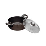 Blueberry’s RUBY Nonstick Biriyani Pot with Glass Lid | 2.5L | 20 cm | Gas Stove and Induction Based