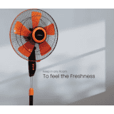 Blueberrys 3 Leaf Pedestal Standing Fan | ZAM16 | White