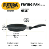 Hawkins Futura Non-Stick Aluminium Frying Pan | 18 cm 3.25 mm | NF18