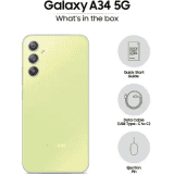 SAMSUNG Galaxy A34 | 5G | 6 GB RAM | 128 GB | Awesome Lime