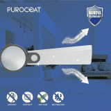 Polycab Eleganz Purocoat Premium 1200 mm Anti Dust Anti Rust Anti fade Anti Microbial Ceiling Fan | Pearl Silver