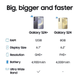 SAMSUNG Galaxy S24 Plus 5G | 12GB RAM/256GB | Cobalt Violet