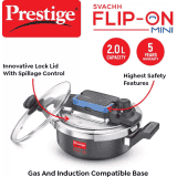 Prestige  Flip-on Mini 2 L Induction Bottom Pressure Cooker | Hard Anodized