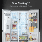 LG 635 Litres 3 Star Frost Free Side by Side Refrigerator with Smart Diagnosis | GL-X257AMCX |  Matt Black