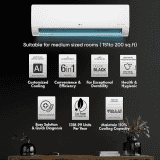 LG | 2 Ton 3 Star AI DUAL Inverter Split AC | I/D-TSNQ24HNXE1 | Copper, AI Convertible 6-in-1 Cooling, 4 Way Swing, HD Filter with Anti-Virus Protection | White