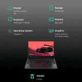 Lenovo IdeaPad Gaming 3 | 15ACH6 AMD Ryzen 7  | 15.6 inch, 8GB/512GB Windows 11 | NVIDIA GeForce RTX 3050, Full HD IPS Display | 82K2022XIN | Shadow Black