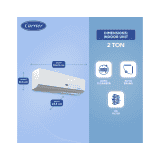 Carrier  Flexicool Inverter Split AC | 2 Ton | 3 Star | Convertible 6-in-1 | White | 24K XCEL EDGE EXI
