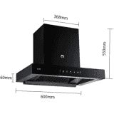 Kaff CASTO DX DHC 60 Auto Clean Wall Mounted Chimney | Black