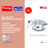 Prestige TriPly Splendor Casserole | 240 mm | 5.5 litres