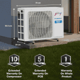 Godrej  Inverter Split AC | 1.5 Ton | 5 Star| White | SIC 18ITC5 WWD