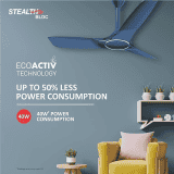Havells Stealth Air The most silent BLDC fan with Premium Look and Finish |1200mm BLDC motor and Remote Controlled Ceiling Fan | Indigo Blue