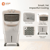 Orient Electric Premia 36 L Personal Air Cooler home | Densenest Honeycomb Pads with Dust Filter | Inverter Compatible | Beige