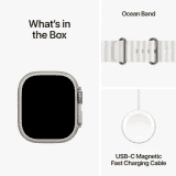 Apple Watch Ultra 2 | GPS + Cellular 49mm Titanium Case with White Ocean Band  | White Ocean Strap