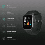 Noise ColorFit Canvas Smartwatch | Bluetooth Calling | Jet Black Strap