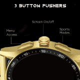 Fire-Boltt Invincible Plus Smartwatch with 4GB Inbuilt Storage | Bluetooth Calling | IP67 Rating | Gold