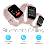 Fire-Boltt Ninja Call Pro Smart Watch Dual Chip Bluetooth Calling | Pink