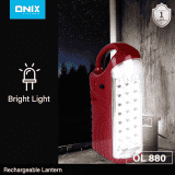 Onix OL-880 Rechargeable LED Lantern Emergency Light | Red