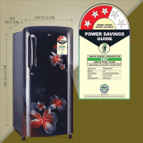LG 185 L 3 Star Direct-Cool Single Door Refrigerator | GL-B201ABPD | Blue Plumeria