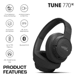 JBL Tune Wireless Over Ear ANC Headphones with Mic | Black | 770NC