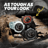 Amazfit Active Edge Smart Watch with Stylish Rugged Sport & Fitness Design GPS Workouts & Exercise | 16 Days Battery | Midnight Pulse