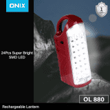 Onix OL-880 Rechargeable LED Lantern Emergency Light | Red