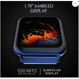 Fire-Boltt King Luxury Stainless Steel 1.78'' Amoled Display 100+ sports Bluetooth Calling Smartwatch | Blue Strap