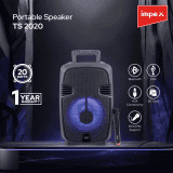 Impex Portable Speaker TS 2020 With Wireless Mic | Black