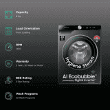 Samsung Fully Automatic Front Load Washing Machine | 8 kg | 5 Star | Black | WW80T604DLB1TL