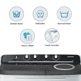 Samsung Semi-Automatic Top Load Washing Machine | 10.5 kg | 5 star | Light Gray | WT10C4260GG/TL