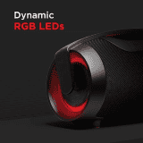 boAt | Stone | 1450 Portable Wireless Speaker | 40W  | RGB LEDs | IPX5 Water Resistance Storm | Black