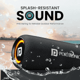 Portronics Bluetooth Speaker | Resound | 215W | HD Sound with Mic | RGB Lights |  Stereo Channel | Black