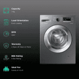 SAMSUNG Inverter Fully Automatic Front Load Washing Machine | 7 kg | 5 Star | Inox Grey | WW70R22EK0X