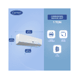 Carrier Flexicool Inverter Split AC | 1 Ton | 3 Star | convertible 6 - in-1 Cooling | Xline LED & Smart Energy Display | 2024 | I/D-12K XCEL LUMO EXI