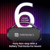 Portronics Bluetooth Portable Speaker | Radiant | 30W | Stereo Channel | Black | POR 2068