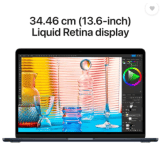 Apple 2022 MacBook AIR Apple M2 | 16 GB/256 GB SSD/Mac OS Monterey | Z160000Z4 | 13.6 Inch | Midnight