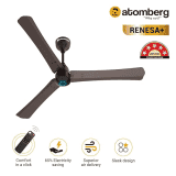 Atomberg Renesa + Ceiling Fan | 1200 mm | BLDC Ceiling Fan with Remote Control & LED Indicators | Earth Brown