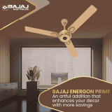 Bajaj  |  ENERGON PRIME BLDC AMBER | 1200Mm |  5 star | Remote Control |  Energyefficient Ceiling Fans  | Gold
