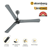 Atomberg Renesa + Ceiling Fan | 1200 mm | BLDC Ceiling Fan with Remote Control & LED Indicators | Sand Grey