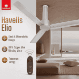 Havells Elio Bldc High Air Ceiling Fan | 1200Mm | 5 stars | Remote Controlled | Grey
