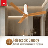 Havells Elio Prime Ceiling Fan | Bldc | Remote Controlled | 5 stars | Pinewood Pearl White