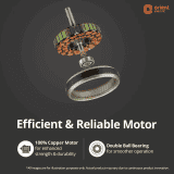 Orient Rapid Air Deco Ceiling Fan | 1200 mm | Ultra High Speed  | 3 Blade | Brown