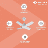 Bajaj | Maxima |  600mm | 4 Blade |  ISI |  Ceiling Fan | White