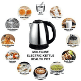 MR. BRAND | Stainless Steel Electric Kettle | Auto Shut Off  | Multipurpose Extra Large Cattle | 1.5 Liter | Black
