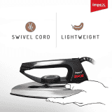 Impex | Dry Iron Box | 750 W  | Temparature adjustments | Shock Proof | Black