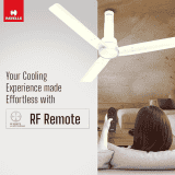 Havells Elio BLDC High Air Ceiling Fan | 1200 mm | Remote Controlled | 5 Star | Bianco