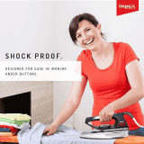 Impex | Dry Iron Box | 750 W  | Temparature adjustments | Shock Proof | Black