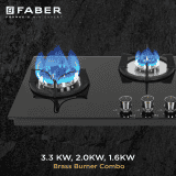 Faber Hob 3 Burner | Auto-Ignition | HOB SUPERIA HT903 BR AI